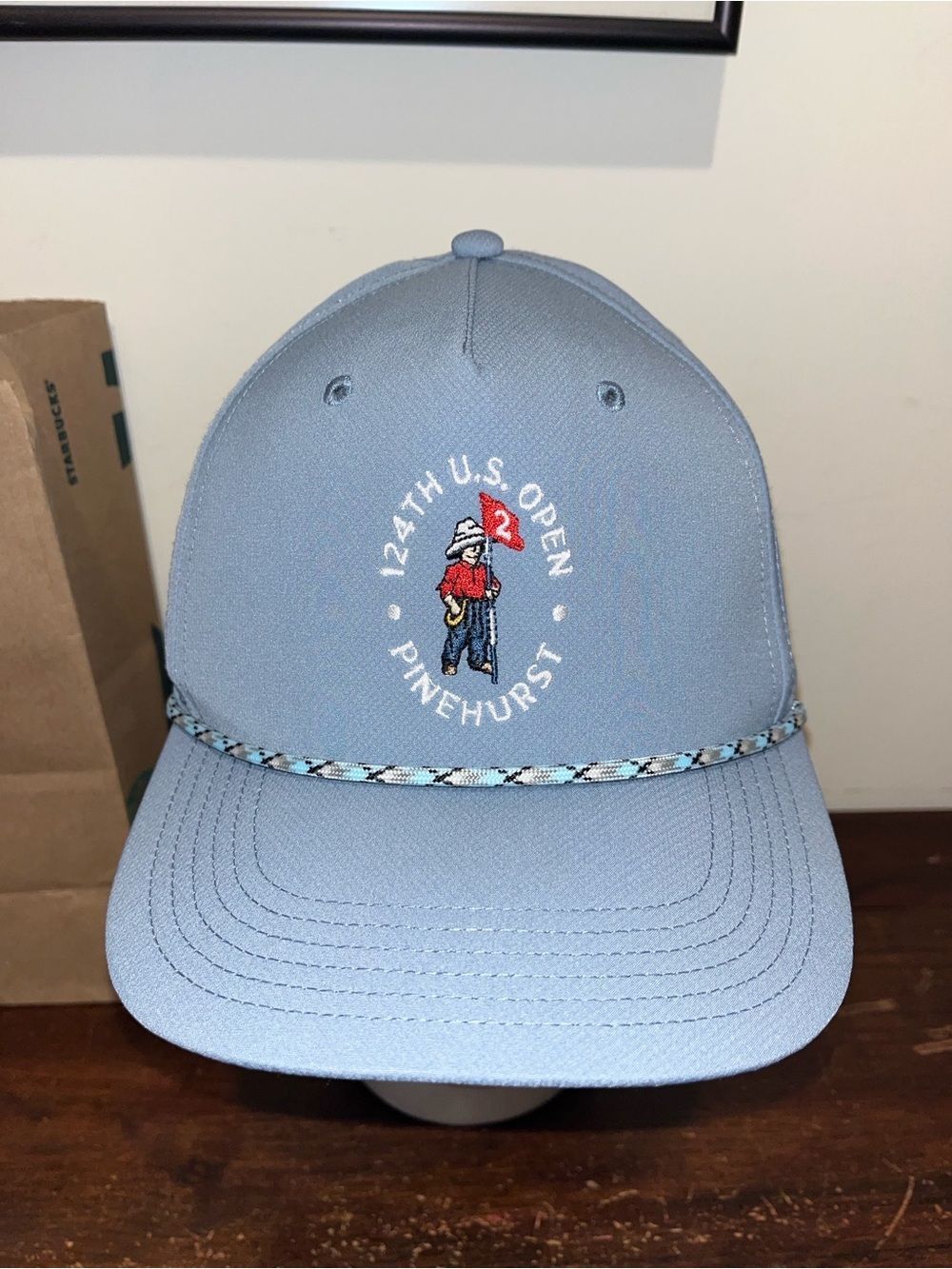 New Gray Blue Pinehurst Logo 124th US OPEN Corded Vintage style Golf Hat Cap